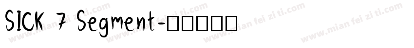 SICK 7 Segment字体转换